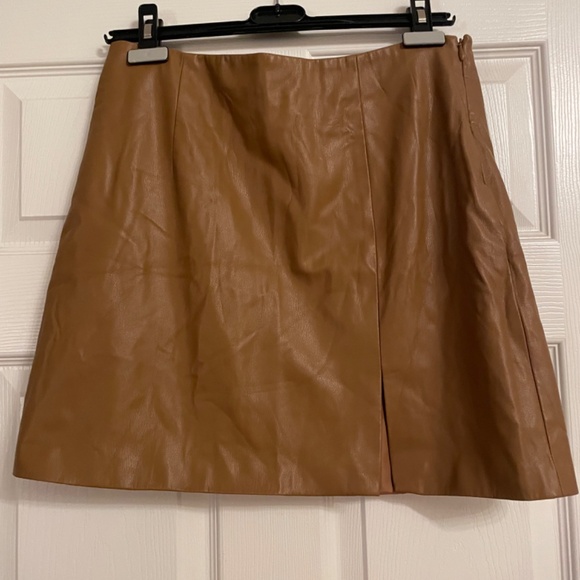 Oak + Fort Leather Mini Skirt - Picture 2 of 4